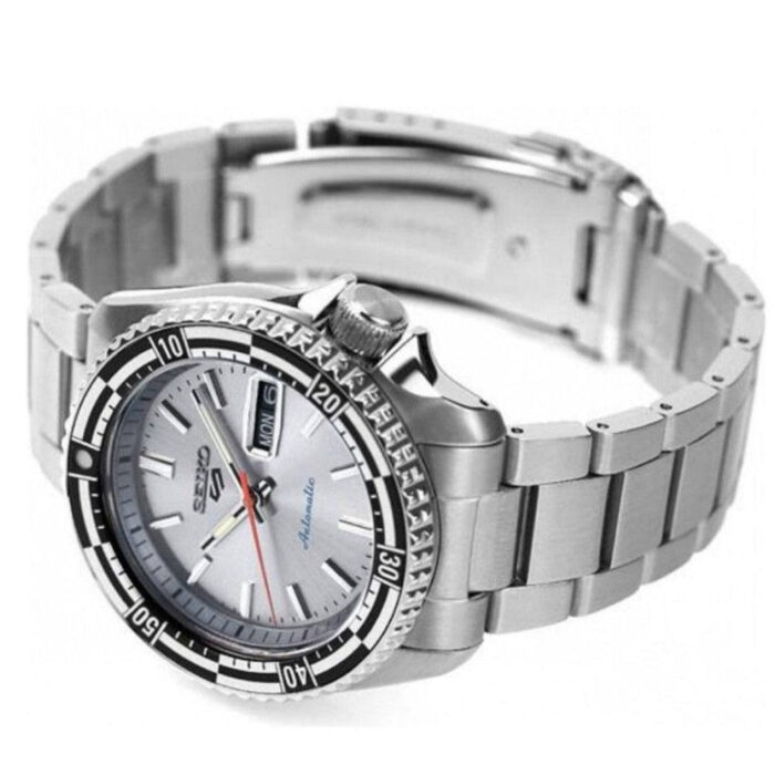 Seiko 5 Sports Special Edition Silver Dial Silver Steel Strap Watch For Men - SRPK09K1 - Image 9
